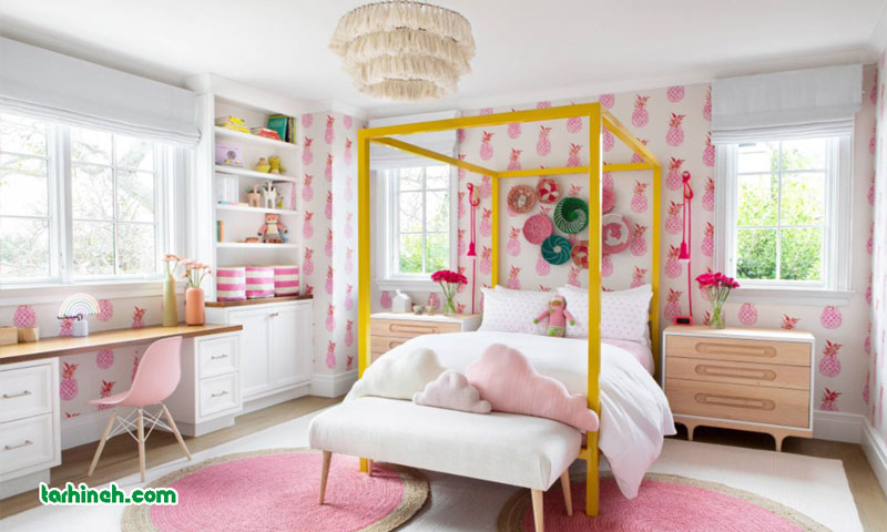 تم صورتی اتاق دخترانه