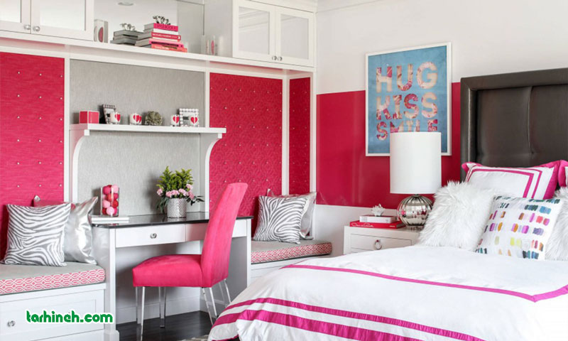 تم قرمز اتاق دخترانه