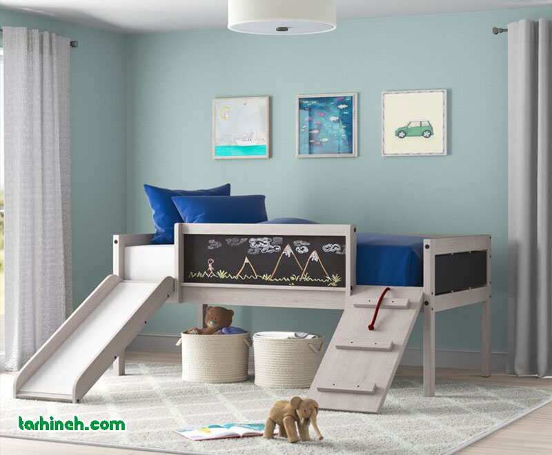 تم آبی اتاق خواب دخترانه