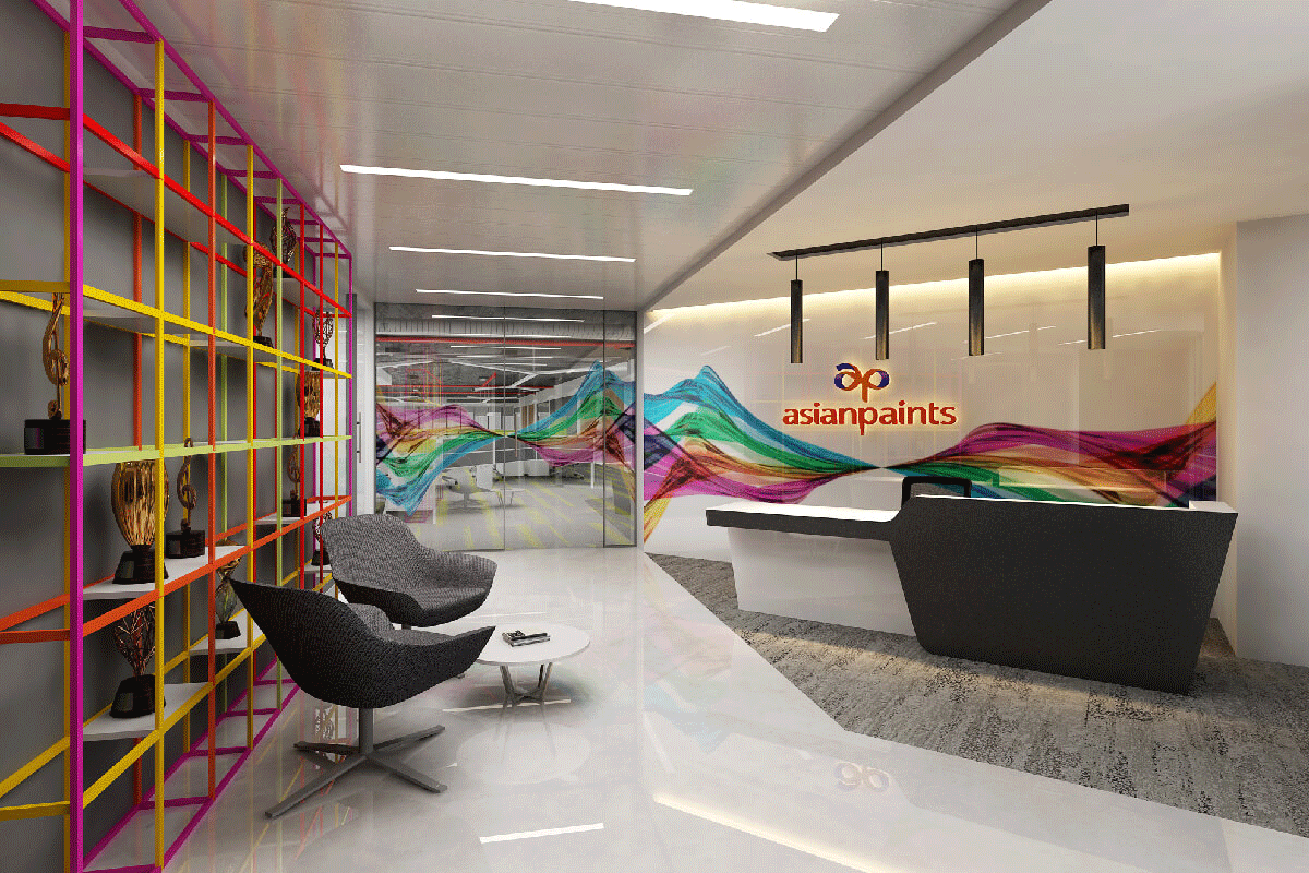 نقاشی ساختمان با رنگ روغنی 