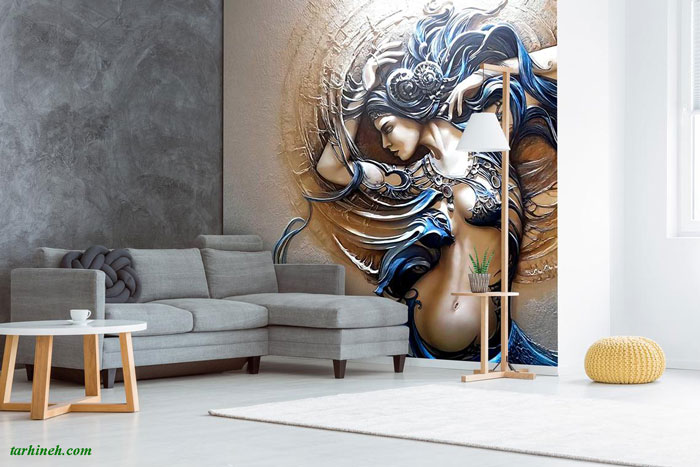 پوستر دیواری سه بعدی پذیرایی