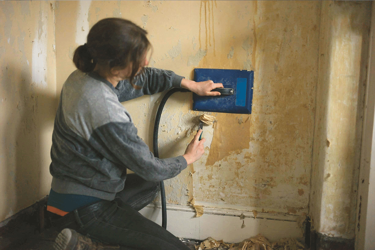 نقاشی ساختمان با رنگ روغنی 