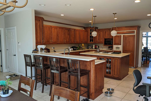 اپن آشپزخانه چوبی