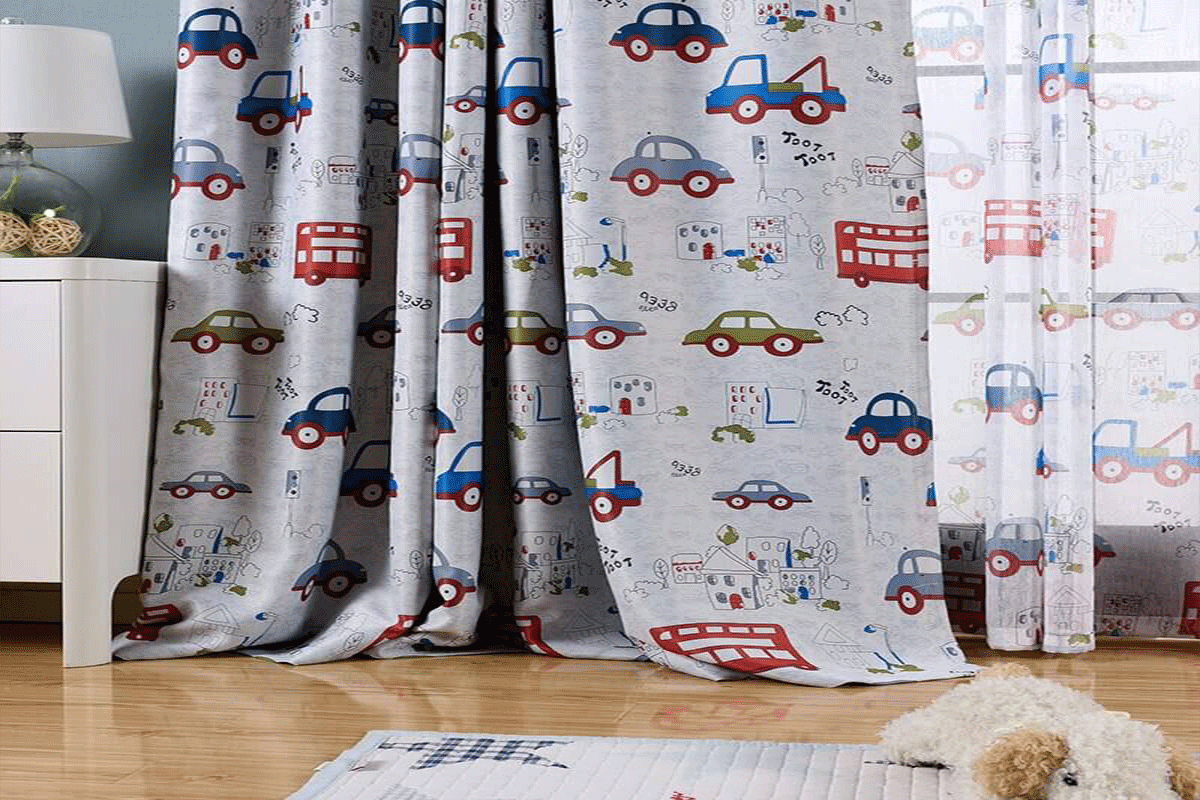 پرده اتاق طرح ماشین