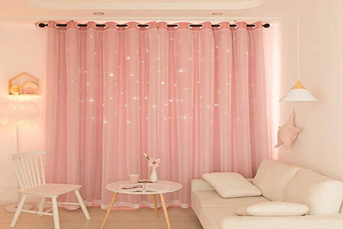 رنگ پرده اتاق دخترانه