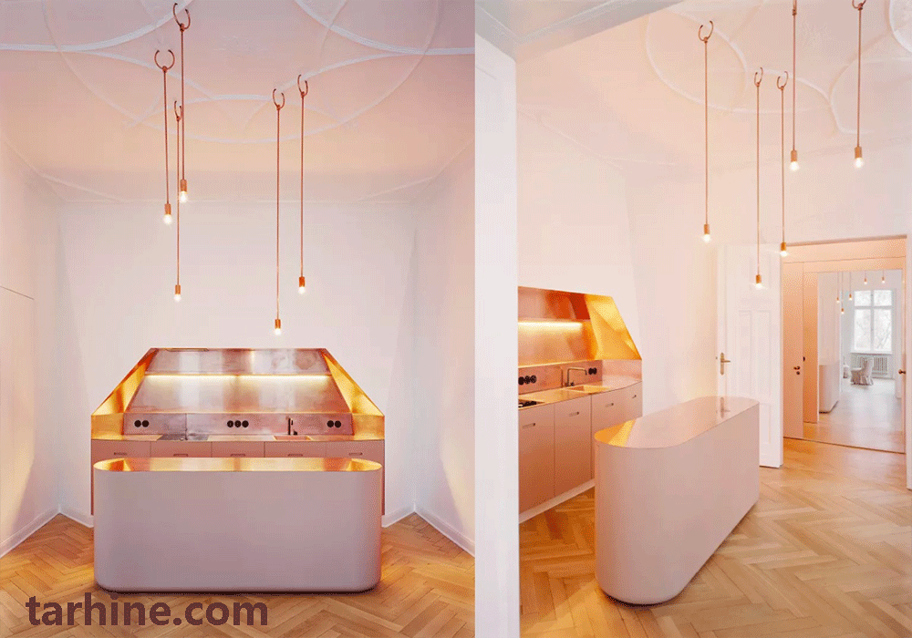 دکوراسیون آشپزخانه صورتی