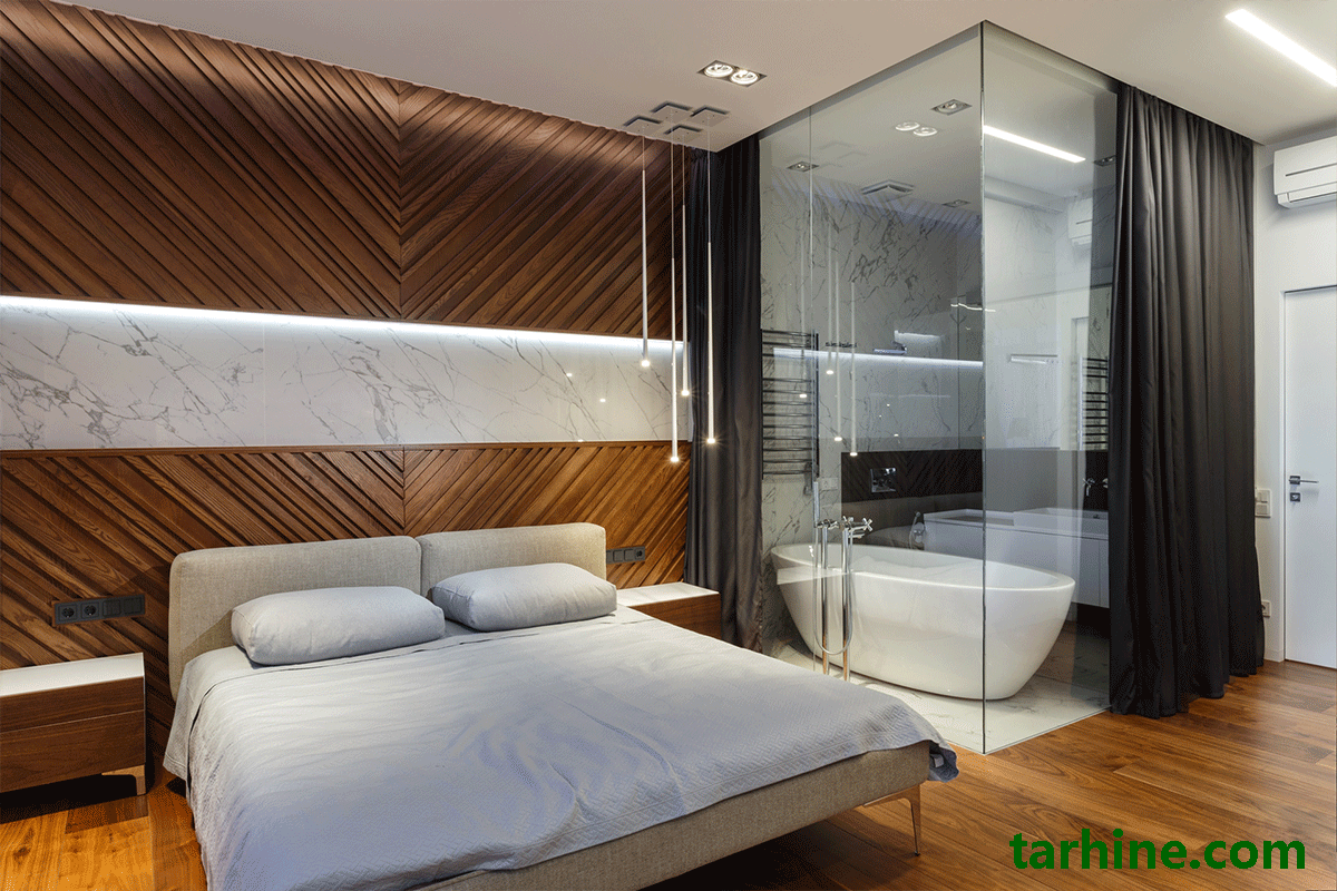 دیوار شیشه ای حمام