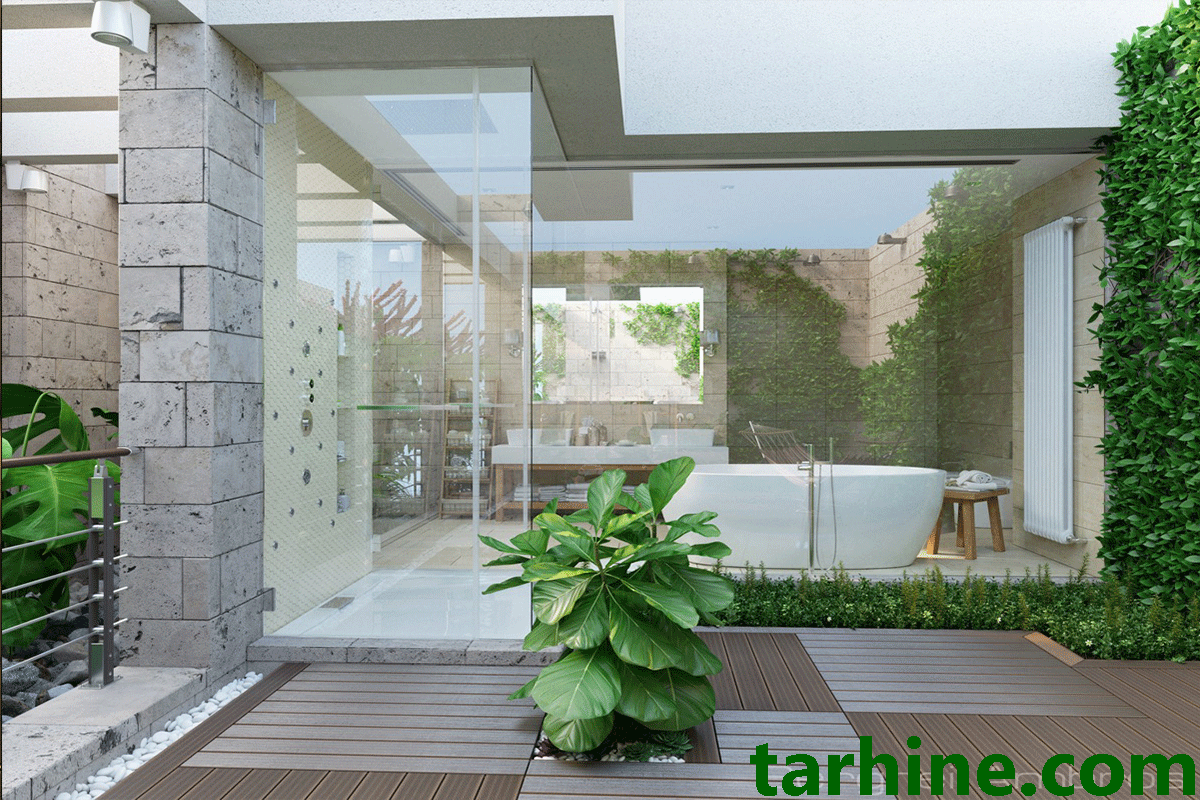 حمام در تراس