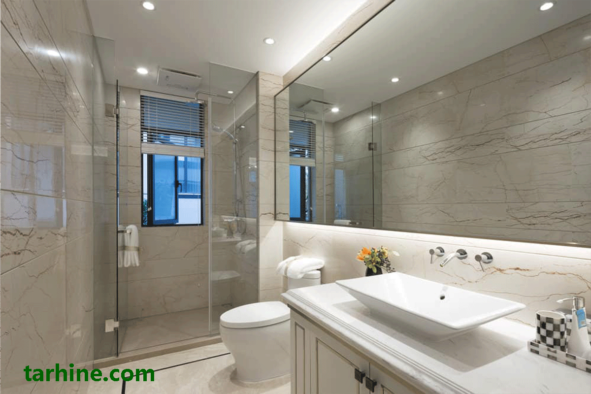 حمام با رنگ های روشن