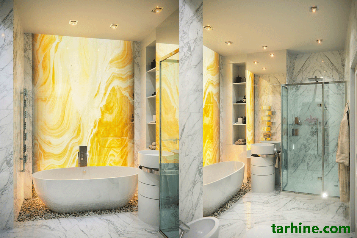 سنگ مرمر در دکوراسیون حمام