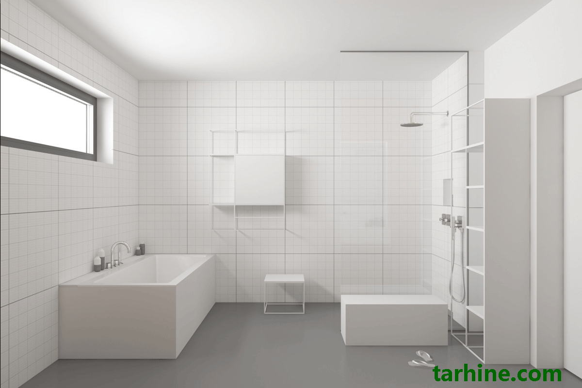 طرح حمام سبک مینیمالیستی