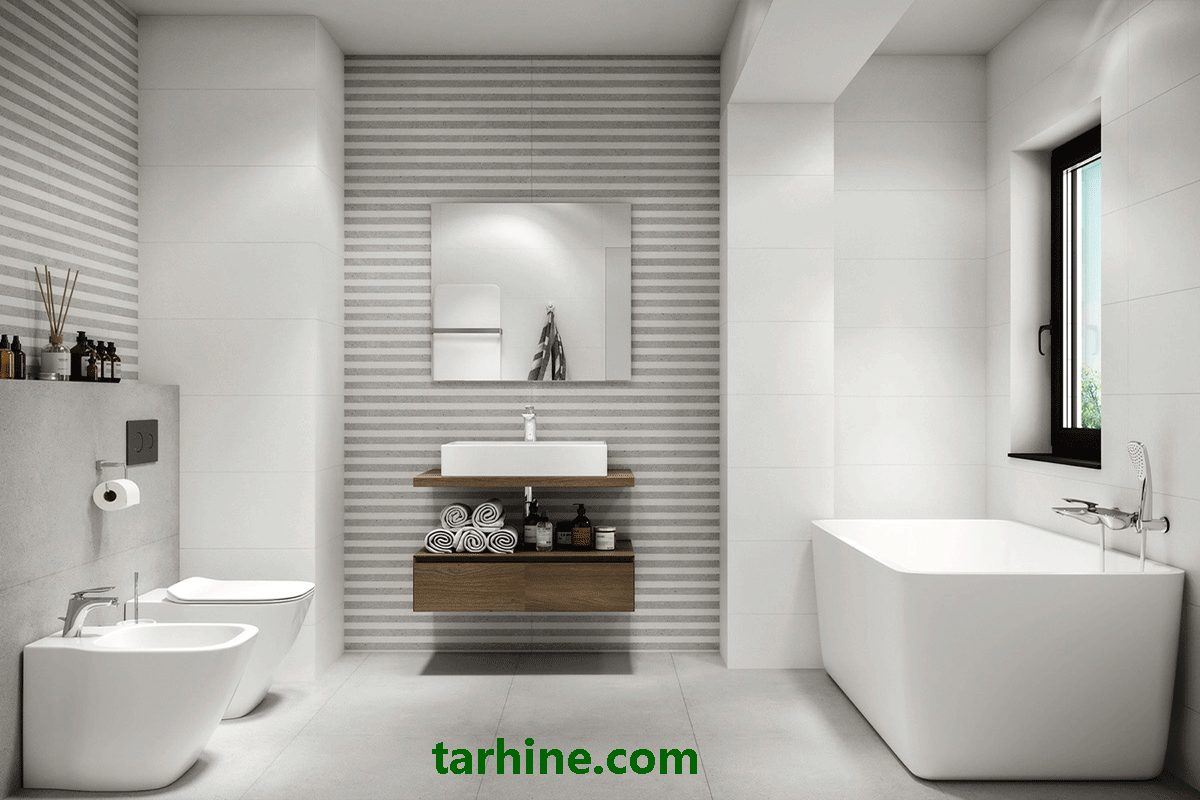 طرح حمام شیک و راه راه