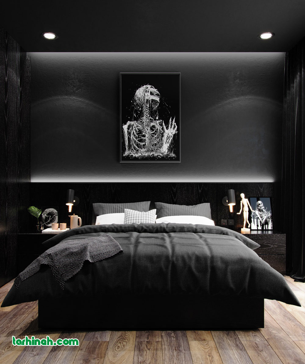 دکوراسیون اتاق خواب سیاه
