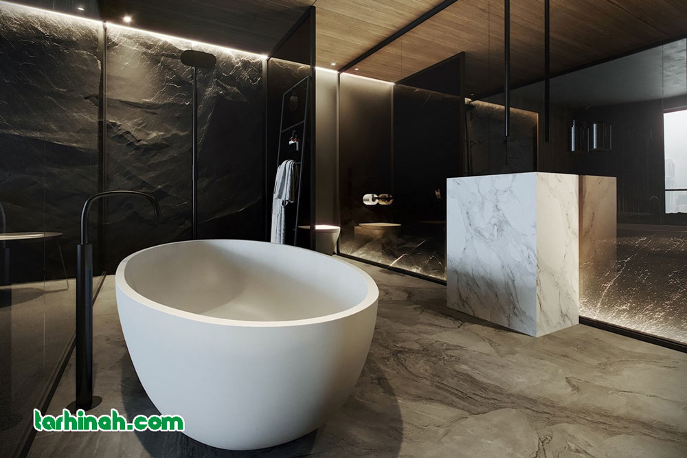 حمام طرح سنگ