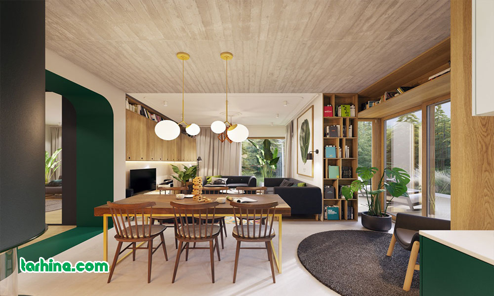 تم قهوه ای و سبز