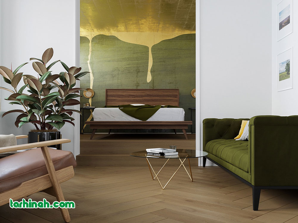 طرح سبز و طلایی