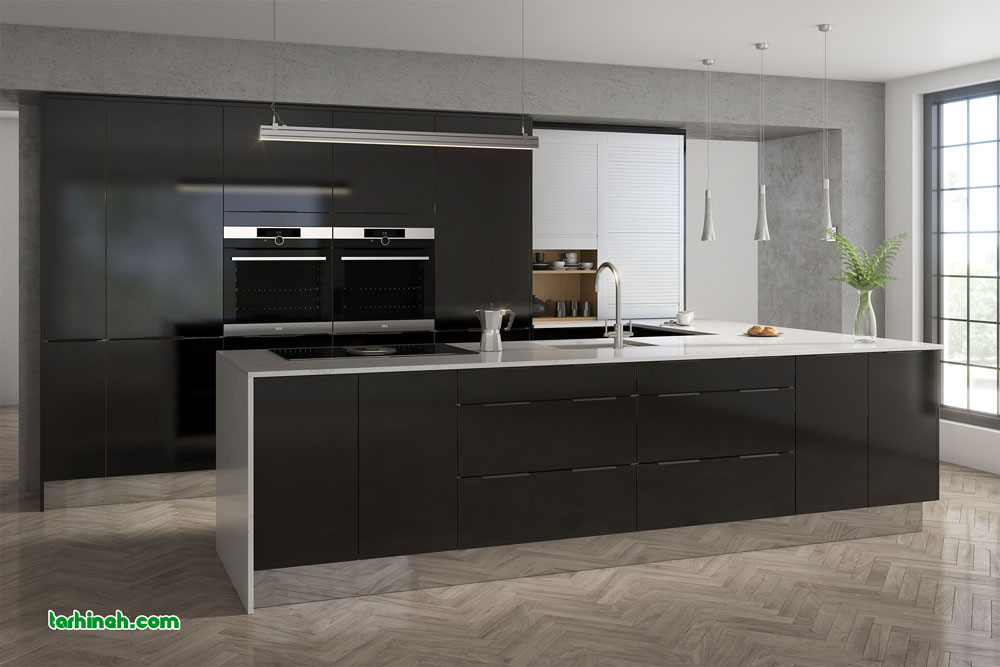 کابینت های گلاس رنگ مشکی