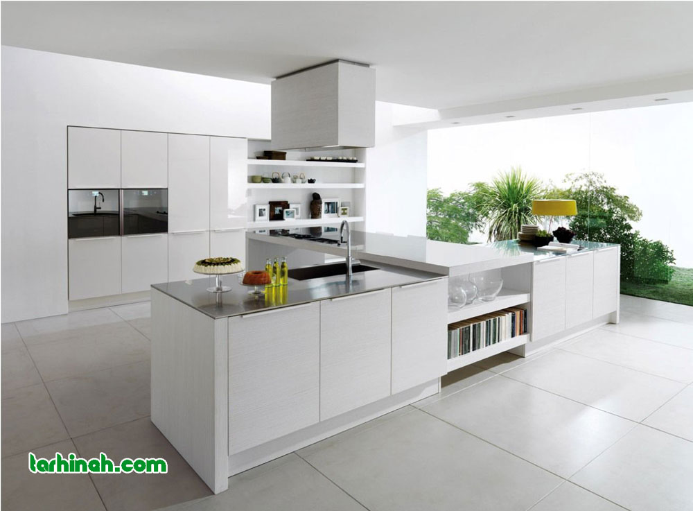 مدل کابینت های گلاس سفید