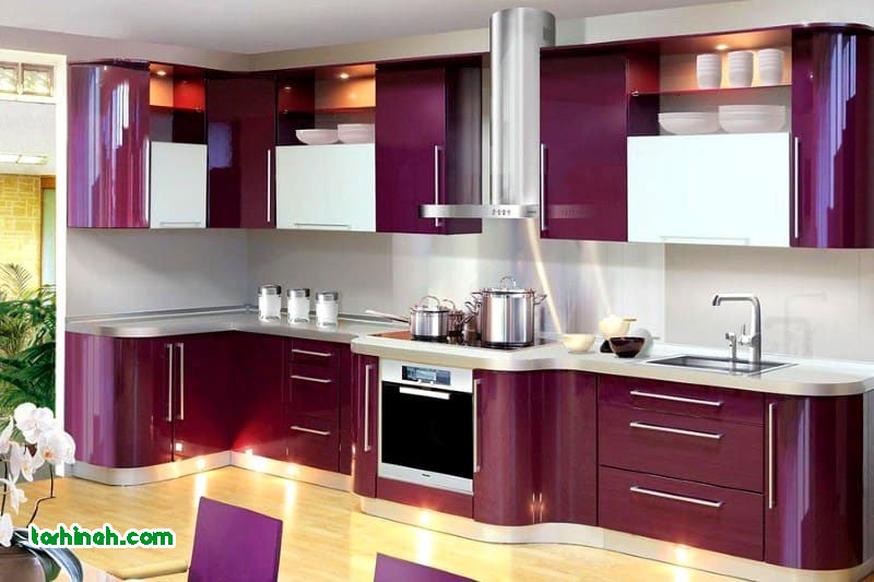 کابینت های گلاس بنفش