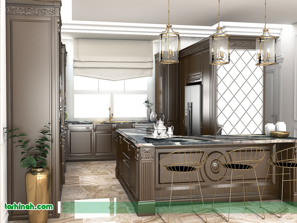 مدل کابینت کلاسیک آشپزخانه