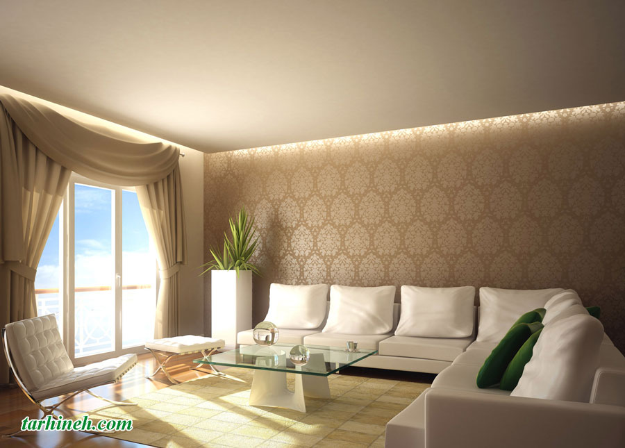 طرح کاغذ دیواری پذیرایی