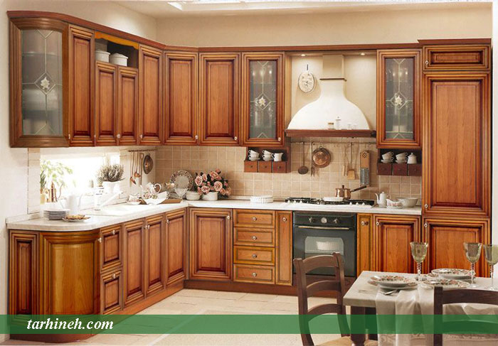 کابینت طرح چوب