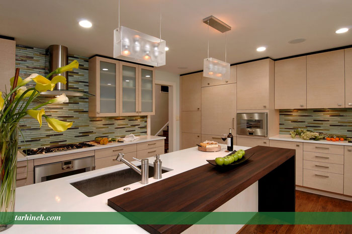 کابینت طرح چوب