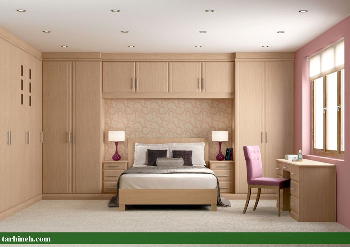 کمد دیواری روکش چوب